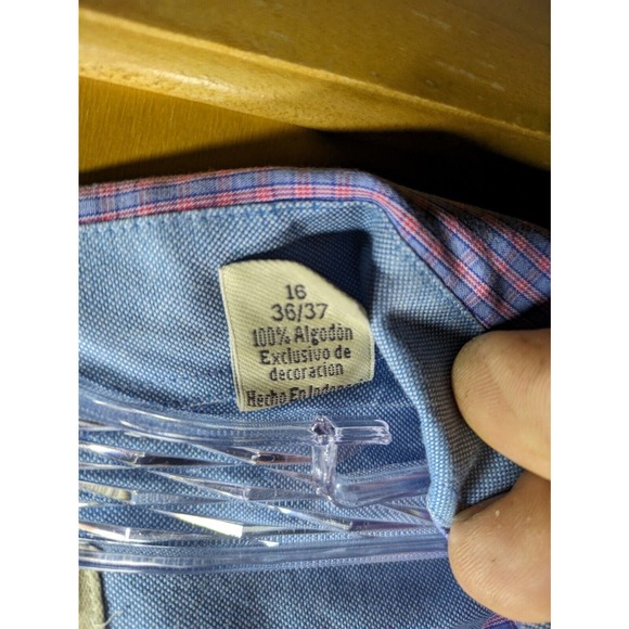 men’s SHORT sleeve button‎ down dress shirt penguin size Large heritage SLIM FIT - Picture 4 of 5